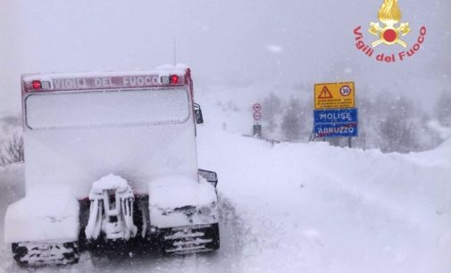 Maltempo: in Abruzzo attivi 33 Centri operativi comunali, disagi sulle strade per ghiaccio e neve