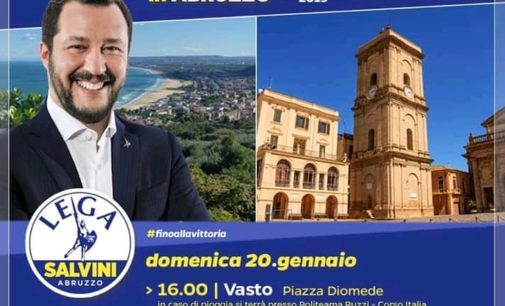 Salvini a Lanciano: è polemica sull’uso della piazza, comizio al Ciak City