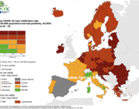 Covid-19: la mappa settimanale del centro europeo Ecdc, il rosso avanza dalla Grecia all’Irlanda