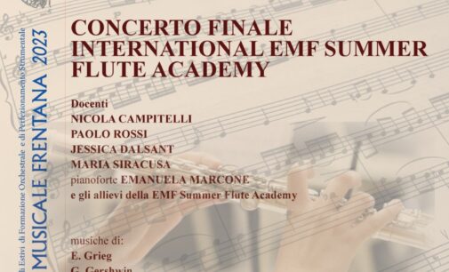 Lanciano: EMF, martedì 22 agosto concerto finale del seminario di flauto