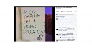 Post scritta contro Barone