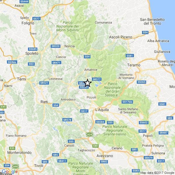 Terremoto magnitudo 4 a nord dell’Aquila alle 4:13 con ipocentro a 11 km ed epicentro a Montereale