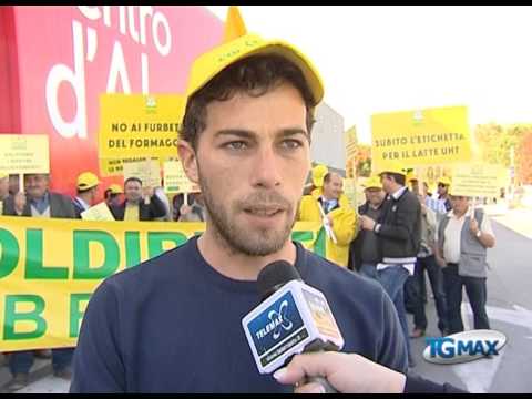 Coldiretti protesta, è guerra del latte