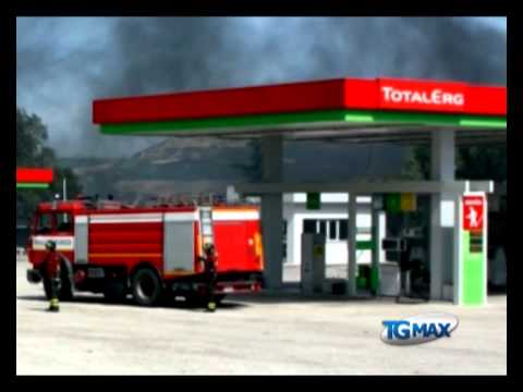 Incendio, pericolo per distributore gpl su Trignina