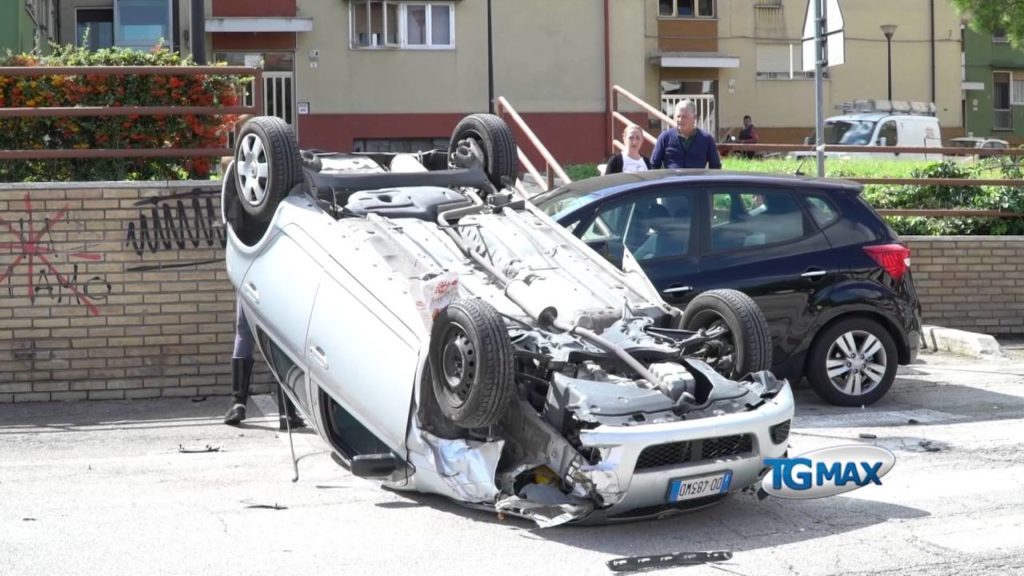 Lanciano, rocambolesco incidente in via Calabrò