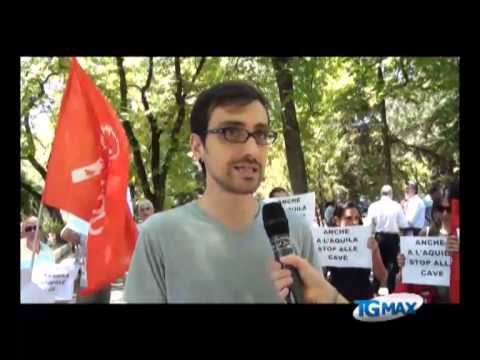 L’Aquila, protesta contro piano cave