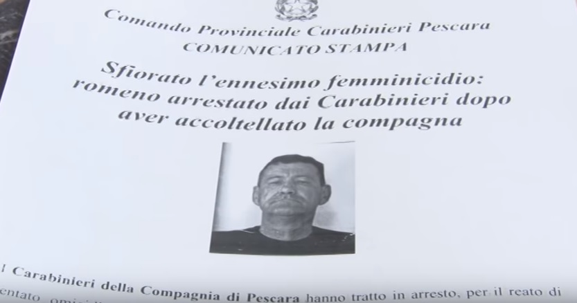 Tentato femminicidio a Pescara, lei riesce a fuggire con un coltello nella schiena e lui viene arrestato