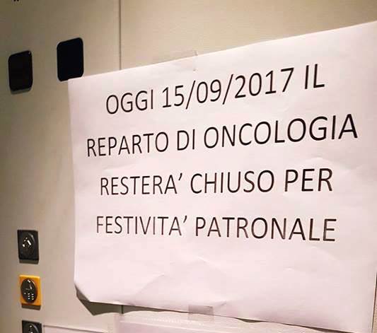 Festa patronale il 15 settembre a Lanciano, sospese alcune attività all’ospedale Renzetti “ma non è interruzione di pubblico servizio”