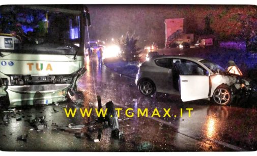 Incidente stradale sul Ponte Sangro, coinvolti un autobus e due vetture
