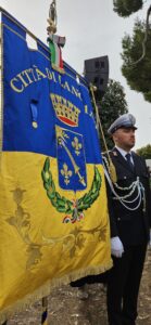 Gonfalone della città di Lanciano alla commemorazione degli Eroi Ottobrini
